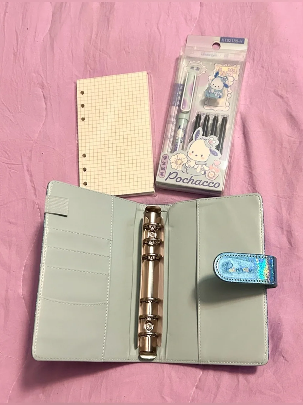 Pochacco Planner and Charm Pen Set